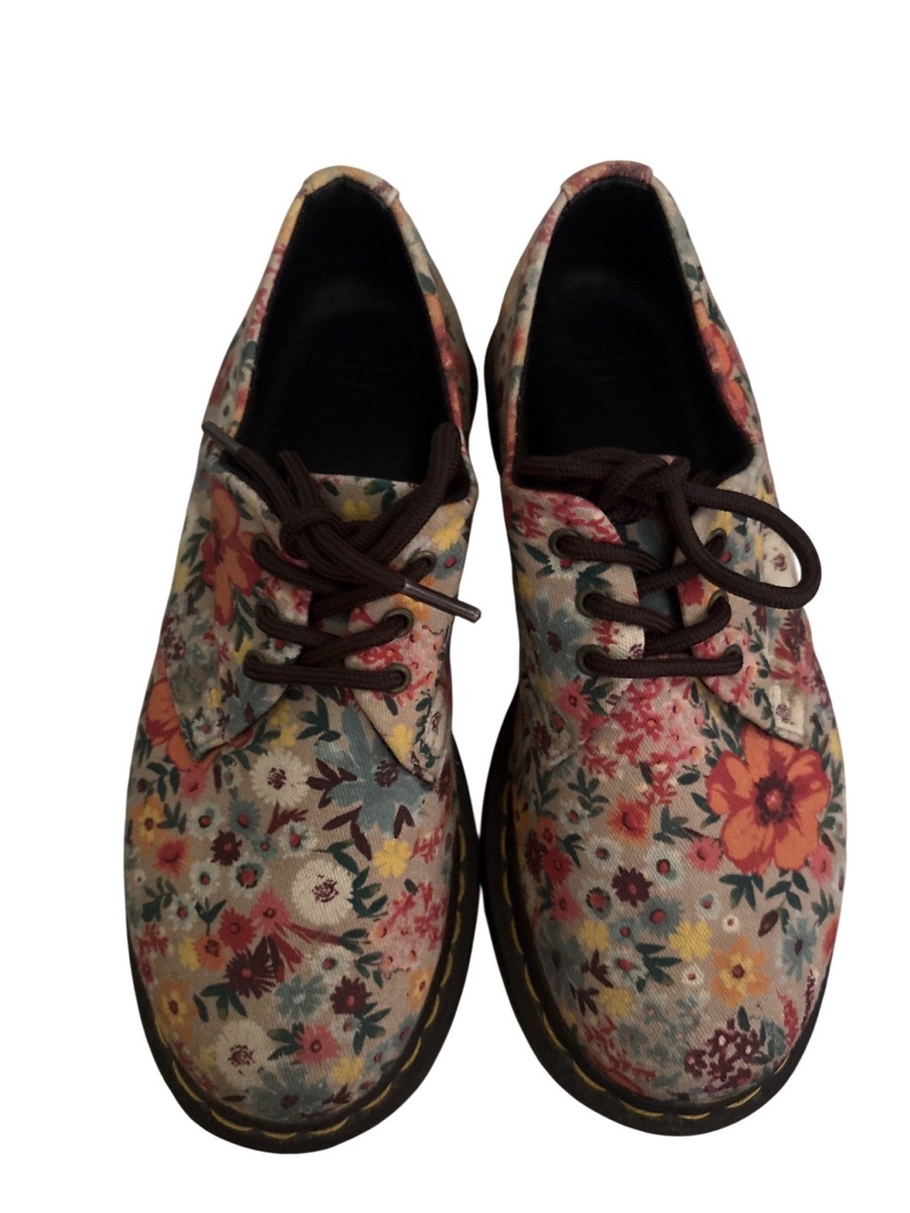 Dr. Martens Floral Canvas Lace-Up Flats - Multicolor